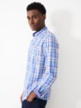 Crew Clothing Russel Slim Fit Brushed Cotton Shirt, Blue/Multi