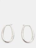 HUSH Brooke Oval Hoop Earrings, Silver