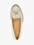 Dune Global Leather Tassel Loafers, Ecru