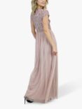 Lace & Beads Picasso Embellished Bodice Maxi Dress