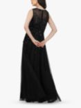 Lace & Beads Lilith Floral Embellished Maxi Dress, Black