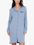 Femilet Daisy Satin Trim Nightshirt, Borneo Blue