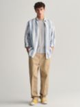 GANT Striped Linen Long Sleeve Shirt, Blue/White