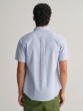 GANT Seersucker Stripe Short Sleeve Shirt, Rich Blue