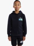 Napapijri Kids' Liard Mountain Graphic Hoodie, Black/Multi