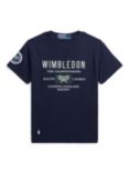 Ralph Lauren Kids' Wimbledon Championship T-Shirt, Blue/Multi