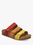 Josef Seibel Hannah 03 Slider Flat Leather Sandals, Yellow/Multi