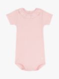 Petit Bateau Baby Short Sleeve Collared Bodysuit, Minois