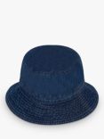 Petit Bateau Baby Organic Cotton Denim Bucket Hat, Blue