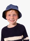 Petit Bateau Kids' Denim Sun Hat, Bleu Delave