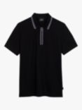 Paul Smith Regular Short Sleeve Zip Polo Top, Black