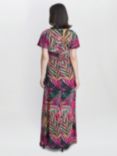 Gina Bacconi Felicity Jersey Maxi Dress, Black/Multi