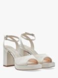 Rainbow Club Amy Block Heel Satin Sandals, Ivory