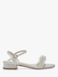 Rainbow Club Kendall Pearl Detail Wedding Flat Sandals, Ivory Satin