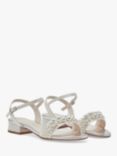 Rainbow Club Kendall Pearl Detail Wedding Flat Sandals, Ivory Satin