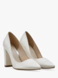 Rainbow Club Remi Wide Fit Wedding Court Shoes, Ivory Satin