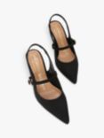 KG Kurt Geiger Alina Fabric Slingback Court Shoes, Black