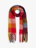 James Lakeland Arlequin Checkered Scarf, Red