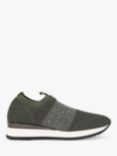 Carvela Janeiro 2 Knitted Embellished Slip On Trainers, Khaki