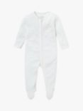 MORI Baby Clever Zip Pocket Sleepsuit, White