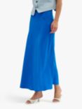 MY ESSENTIAL WARDROBE Estelle Satin Maxi Skirt, Directoire Blue