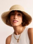 Boden Rafia Bucket Hat, Natural