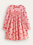 Mini Boden Kids' Heart Dress, Pink/Multi