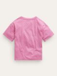 Mini Boden Kids' Strawberry Boucle Relaxed T-Shirt, Pink