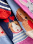 Mini Boden Kids' Animals Socks, Pack of 7, Multi/Heart Animals