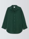 John Lewis Linen Blend Beach Shirt, Green