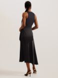 Ted Baker Wiiloww Satin Skirt Midi Dress, Black