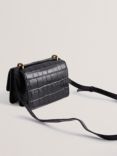 Ted Baker Ssloane Croc Effect Leather Cross Bosy Bag, Black