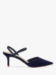 Dune Classical Suede Elasticated Pointed Shoes, Navy