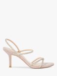 Dune Momentum Diamante Strappy Stiletto Heel Sandals, Rose Gold