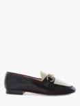 Dune Gemstone Detail Leather Loafers, Black-leather