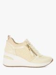 Dune Eilin Wedge Heel Trainers, Natural