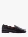 Dune Ginelli Leather Penny Loafers, Black