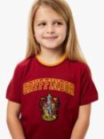 Fabric Flavours Kids' Harry Potter Gryffindor Short Sleeve T-Shirt, Red Burgundy