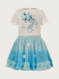 Monsoon Kids' Sequin Unicorn Disco Dress, Aqua