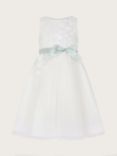 Monsoon Kids' Frankie Scuba Bridesmaid Dress, Ivory
