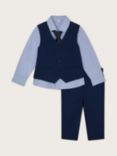 Monsoon Kids' New Adam 4 Piece Suit Set, Navy
