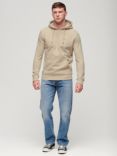 Superdry Essential Overhead Logo Hoodie, Light Stone Beige