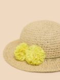 White Stuff Kids' Sun Hat, Natural/Yellow