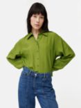 Jigsaw Silk Habotai Relaxed Shirt, Green
