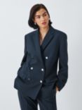 Theory Boxy Double Breasted Jacket, Nocturne Navy