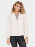 Saint Tropez Vivian Short Single Breasted Coat, Creme Melange