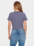 Saint Tropez Aster Short Sleeve Stripe T-Shirt, Patriot Blue