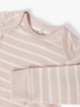 Polarn O. Pyret Baby GOTS Organic Cotton Stripe Bodysuit, Pink