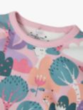 Polarn O. Pyret Kids' Organic Cotton Forest Print Pyjamas, Pink
