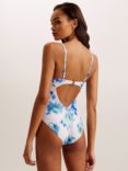 Ted Baker Mayiee Graphic Print Bandeau Swimsuit, White/Multi